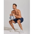thumbnail image 4 of COOFANDY 2 Pack Mens Athletic Running Shorts 7'' Gym Workout Shorts Lightweight Drawstring Training Shorts with Zipper Pockets, 4 of 6