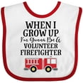 thumbnail image 3 of Inktastic Firefighter Volunteer Fireman Boys Baby Bib, 3 of 4
