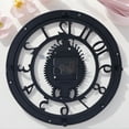thumbnail image 6 of Unique Bargains Rustic Farmhouse Gear Clock with Moving Gears Wall Clock Silver, 6 of 6