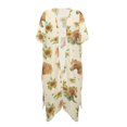 thumbnail image 4 of Xoenoiee Horse Sunflower Pattern Women's Short Sleeve Kimono Cardigans Loose Fit Kimono Cover Ups Womens Casual Cardigan Loose Open Front Kimono Tops, 4 of 7