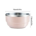 thumbnail image 3 of SNGMN Portable Stainless Steel Insulated Bowl – Stackable & Nestable Tableware for Fruit, Snacks & Meals – 5.9” x 3” – 4 Colors Available – Dishwashable & Durable Design, 3 of 6