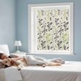thumbnail image 4 of Grey Green Botanical Window Privacy Film, Rustic Country Spring Floral Summer Leaf Static Cling UV Sun Blocking Tint Film Heat Control Windows Films for Bedroom Bathroom, Window Stickers 17.7"x39.3", 4 of 8