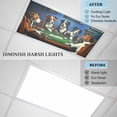 thumbnail image 3 of 4 Pack Abstract Animal Fluorescent Light Covers for Ceiling Lights Dog In The Room Play Poker Games Magnetic Ceiling Light Covers Overhead Light Filters for Office Classroom Home, 3 of 9