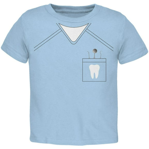 Halloween Dentist Scrubs Costume Light Blue Toddler T-Shirt - 2T