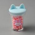 thumbnail image 1 of Transparent Resin Cat Ear Bottle Pendants Bubble Milk Tea Cup Charms Imitation Food Pale Turquoise 22.5x35mm Hole: 1.2mm, 1 of 2