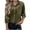 Army Green, variant on Women's Velour Button Down Shirt Casual Office Business Shirt Long Sleeve Collared Fashion Blouse