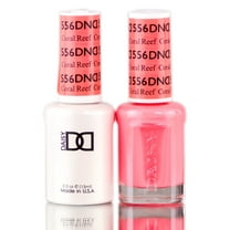 Daisy DND Pinks & Oranges Soak Off GEL POLISH DUO, All In One Gel Lacquer Matching Nail Polish Color - Coral Reef (556)