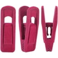 thumbnail image 5 of Velvet Hangers Clips 20 Pack, Ivory Pants Hangers Velvet Clips, Strong Finger Flocked Clips Perfect For Use With Slim-Line Clothes Velvet Hangers - Pink, 5 of 5