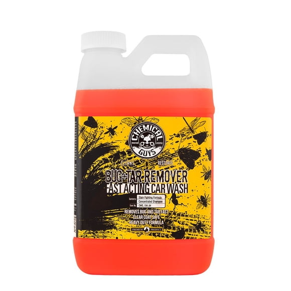 Chemical Guys CWS_104_64 Savon de Lavage de Voiture Concentré pour Enlever les Insectes et le Goudron (Fonctionne avec des Canons à Mousse, des Pistolets à Mousse Ou des Lavages au Seau) Sans Danger pour les Voitures, Camions, Motos, VR et Plus, 64 fl Oz (Demi-Gallon)