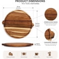 thumbnail image 2 of Charcuterie Boards, Round Wood Tray, Food-Grade Safe & Durable Cheese Board Gift Set for Meat, Fruit, Crackers & Party Appetizers, Kitchen Gifts for Women, Gifts for Home, Wedding & Birthday, 2 of 4