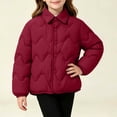 thumbnail image 5 of FAIWAD Kids Quilted Puffer Jacket Reversible Button down Collared Coat Boys Girls Soft Winter Outerwear, 5 of 9