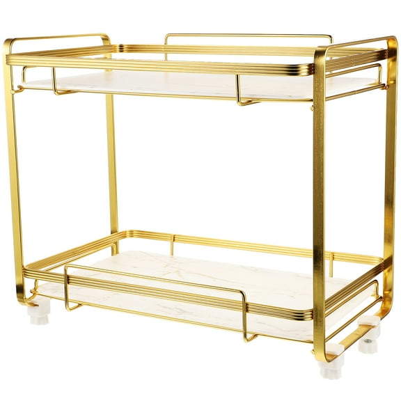 Bathroom Countertop Organizer Storage Shelves over Toilet Cabinet Golden