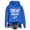 Blue, variant on Womens Tunics Winter Comfy Hooded Long Sleeve Cap One Shoulder Drawstring Leopard Print Leisure Cotton Hoodies Sweatshirts(Blue,L)