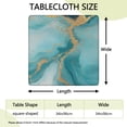 thumbnail image 2 of Blue Gold Marble Pattern Square Fitted Tablecloth with Elastic Edge,Square Table Cover,Washable Elastic Table Cover for Home Kitchen Party Decor 34"x34", 2 of 6