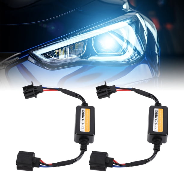 Decodificadores Canbus De Faros LED, Kit De Resistencia De Luz LED Antiparpadeo Resistente A La Intemperie 2 Piezas PVC Cobre Plug And Play Para Modelos De Faros H13