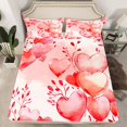 thumbnail image 2 of jejeloiu Red Graffiti Love Bed Sheets,Happy Valentine's Day King Sheets For Girls Teens 4 Pieces, 2 of 7