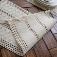 thumbnail image 3 of Nvzi Macrame Table Runner Cream Beige Boho Table Runner with Tassels Hand Woven Cotton Table Runner Rustic Farmhouse Table Runner for Bohemian Kitchen Dining Table(12x108in), 3 of 5