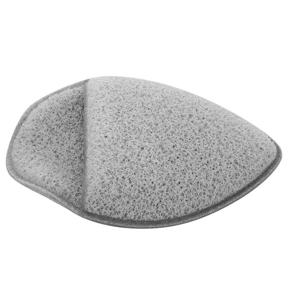 LEORX Face Scrubber Exfoliator Grey Facial Sponge for Washing Face with Pointed Tip for Precise Cleansing