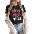 thumbnail image 4 of Blusa de mujer Navidad Impreso Casual Moda Todo-fósforo Camiseta de manga corta Tops Pompotops  hfajkhk124423, 4 of 6