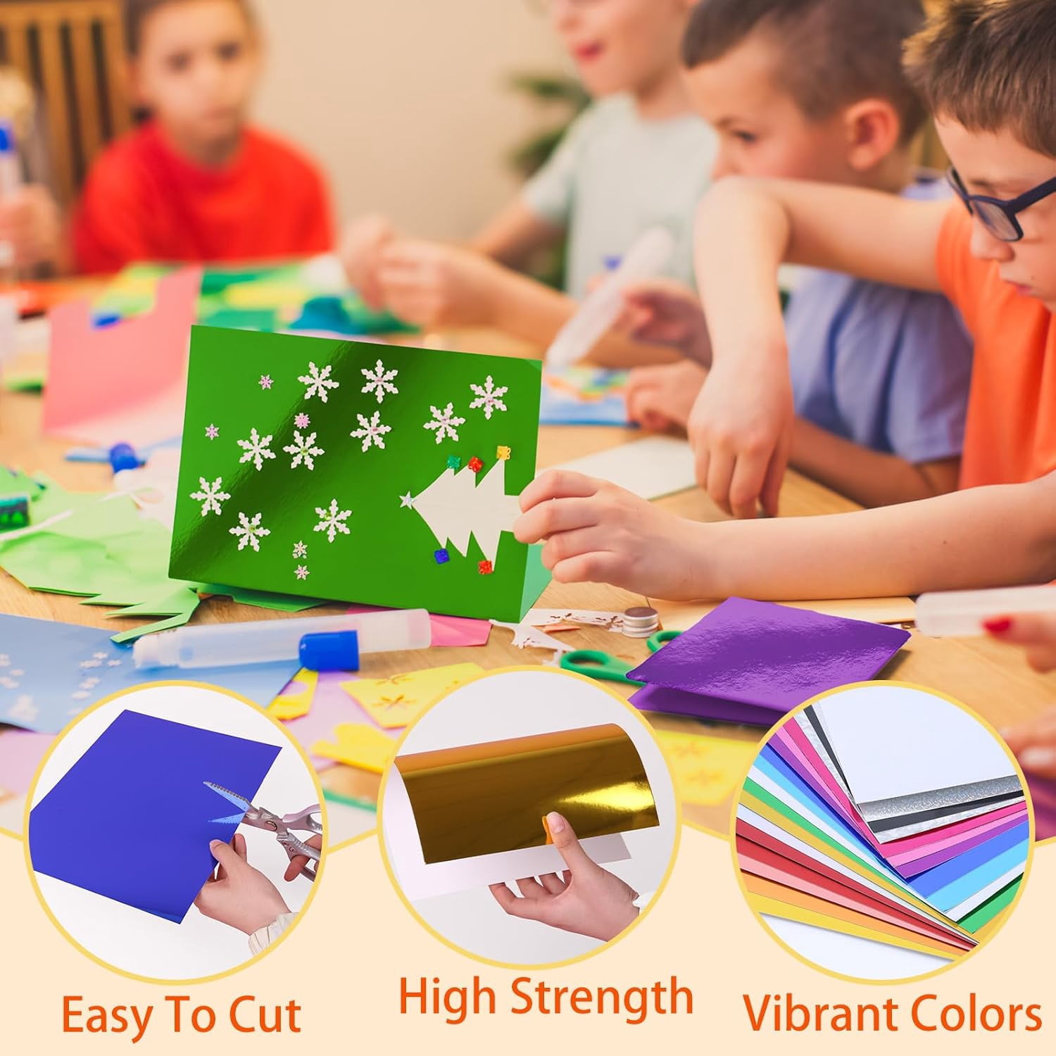 200 Sheets Metallic Mixed Cardstock Paper Bulk 20 Colors,Foil Board Paper 8.5" x 11", Mirror Finish Surface, Assorted Mixed Glitter Paper 250gsm for Crafting Card Making Invitations Decorations