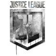 thumbnail image 2 of Junior's Zack Snyder Justice League Smoke and Stone Shield Logo  Graphic Tee White Small, 2 of 3