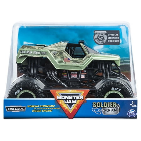 Monster Jam, Official Soldier Fortune Monster Truck, Die-Cast Vehicle, 1:24 Scale