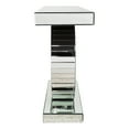 thumbnail image 5 of Entrance Table Silver Console Table Mirrored Accent Table with O-Base Rectangle Crystal Table for Living Room Hallway, 5 of 11