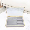 thumbnail image 3 of Caja organizadora de joyas con tapa de cristal transparente Estuche de viaje para contenedores de joyas multifunción Jinwen Organizar joyas, 3 of 4