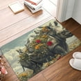 thumbnail image 4 of Sikiie Floral Rhino With Birds Print Flannel Anti-slip Floor Mat 16x24in, Thickened Dustproof Entrance Door Mat Floor Mat for Kitchen, Bathroom, Laundry Room, 4 of 7