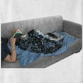 thumbnail image 6 of Ying Yang Soft Flannel Fleece Throw Blanket, Abstract Design Daisy Flower Power on Tao Sign Floral Themed Art, Cozy Plush for Indoor and Outdoor Use, 50" x 60", Blue Black Grey, by Ambesonne, 6 of 6