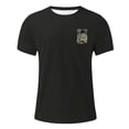 thumbnail image 4 of BUWTTED Mens T Shirts Short Sleeve Summer Beach Vacation Loose Fit Hawaiian Print Basic Crew Neck Graphic Tees Black L, 4 of 4