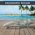 thumbnail image 3 of TOPCOMFY Outdoor Chaise Lounge Chairs Set of 3 Adjustable Aluminum with Metal Side Table Patio Deck Lawn Poolside Backyard Gray, 3 of 5