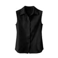 thumbnail image 4 of Womens Summer Tank Tops Elegant Solid Loose Basic Layering Vest Sleeveless Tops for Women Black L, 4 of 4