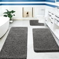 thumbnail image 4 of 3-Piece Memory Foam Bathroom Rug Set Soft Non-Slip Absorbent Bath Mat for Bathroom Laundry Room, 4 of 6