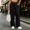 Black women high waisted wide leg trousers a1, variant on Women's High Waisted Wide Leg Trousers with Pockets Casual Loose Palazzo Pants Travel Work Lounge Streetwear, Red 2XL