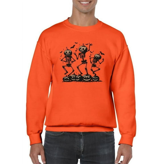 Spooky Pumpkin Ghost Halloween Graphic - Men's Sweatshirt