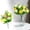 Yellow, variant on Artificial Rose Bouquet, 33cm Flower Bundles with 5 forks and 10 Heads for Home, Wedding, and Restaurant Decor - Pink