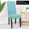 thumbnail image 3 of REGALWOVEN Spandex Stretch Dining Room Chair Cover Solid Chair Protector, Medium Teal, 3 of 7