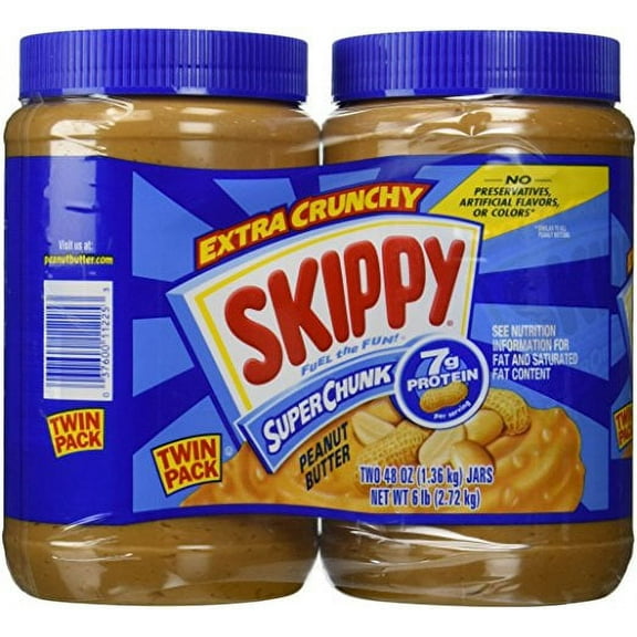 Skippy Creamy Peanut Butter - Creamy 48 oz. Pack of 2