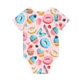 thumbnail image 2 of Rocae Cupcakes and Donuts for Baby Climbing Clothes Soft Baby Romper for Active Infants Comfortable and Breathable Crawling Jumpsuit Unisex Baby Outfit 9M, 2 of 8