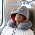 thumbnail image 6 of Sealy Gel Infused  Memory Foam Travel Pillow, Gray and Red, 6 of 8