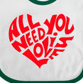 thumbnail image 4 of Inktastic All You Need is Love Red Heart Shape Boys or Girls Baby Bib, 4 of 4