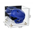 thumbnail image 2 of Acrylic Baseball Batting Helmet Display Case with Mirror, Gold Risers and White Base (A012-GR), 2 of 2