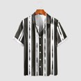 thumbnail image 5 of Wyzesi Maternity Shirts Fall Colors Men Short Sleeve Fashion Striped Printed Shirt Multicolor Striped Non Positioned Printed Men Shirt Compression Shirt Men Slimming Undershirt Body, 5 of 5