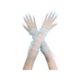 thumbnail image 1 of INSPIRAR CHIC Guantes largos de ópera de tul para mujer Guante de malla transparente para bodas nocturnas Azul claro L, 1 of 6