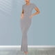 thumbnail image 2 of Camisa de cuello redondo para mujer Vestido largo Vestido largo ajustado para mujer Ropa de fiesta ajustada FLhrweasw Nuevo, 2 of 8