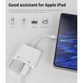 thumbnail image 4 of Lightning to USB charging Adapter(2in1)for iPhone 14 13 12 11Pro Max for Apple MFi Certified OTG 3.0 Flash Drive Camera Transfer Cable Memory Stick Card Reader Converter for iPad Photo Keyboard Mouse, 4 of 7