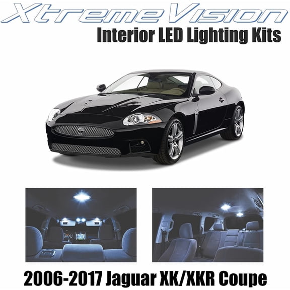 XtremeVision Interior LED for Jaguar XK/XKR Coupe 2006-2017 14 Pieces Cool White Interior LED Kit Installation Tool