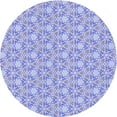 thumbnail image 1 of Ahgly Company Tapis Rond Lavable en Machine Intérieur Transitionnel Bleu Céleste, 8 Pieds Rond, 1 of 7