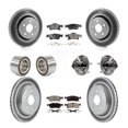 thumbnail image 1 of Transit Auto Front Rear Hub Bearing Assembly Coated Disc Brake Rotor and Ceramic Pads Shoe Kit (10Pc) for Car 2022 Jeep Grand Cherokee WK with Vented Rotors Left Right Driver Passenger KBB-112942, 1 of 10